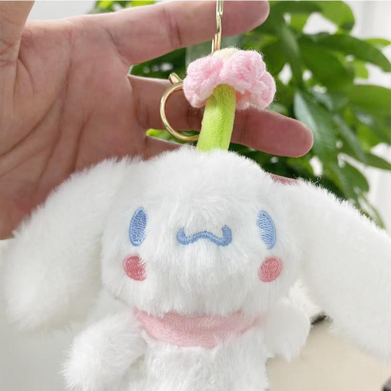 And Stylish Cute Cinnamon Dog Plush Keychain Soft Cuddly Hanging Toy Bags For