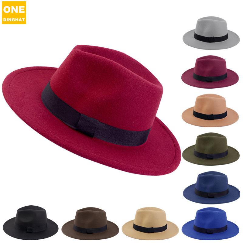 Fashion Men'S And Women'S Wool Top Hat Jazz Hat Gentleman'S Hat Felt Hat Jdl-17