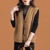 Knitted Vest for Women's Spring Wear, New Sleeveless Sweater Cardigan Jacket Loose Layering Worn Over the Shoulder