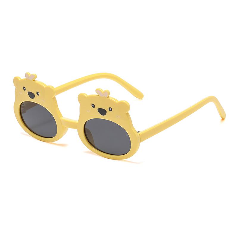 7337 Children'S Cartoon Sunglasses, Bear Sunglasses, Fashionable Baby Shape, Uv-Proof Glasses For Boys And Girls