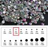 1Pack Mixed Size Flatback AB Nail Rhinestone Nail Art Decoration SS6-SS40Pack