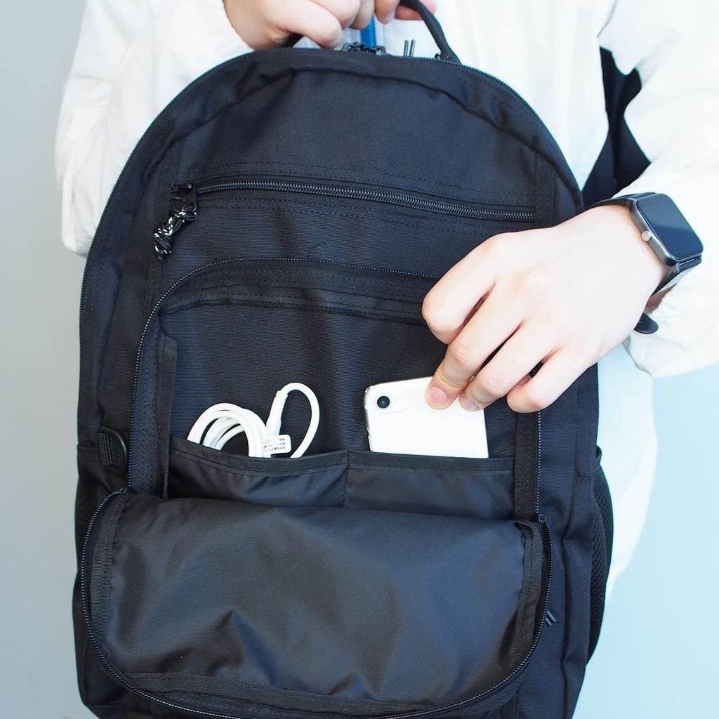 Рюкзак формата A4 14 дюймов для ПК 2 школьный школьный черный x В43 x Ш33 x Г25 см [Champion] хранение, хранение, отделения, рюкзак, сумка, Нет. 11681, Канзас,