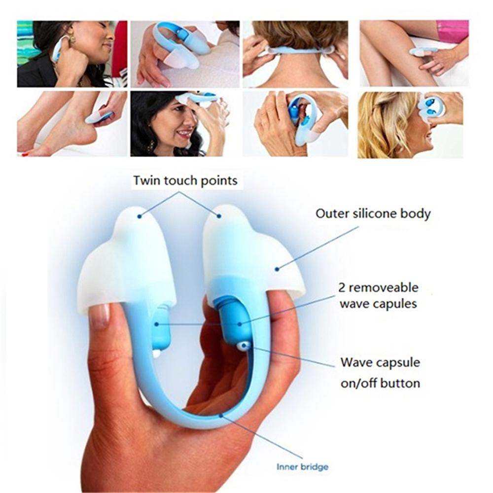Массажер для глаз для тела и шеи, электрический вибратор с мини-ручкой, низкочастотный стробоскоп, облегчение боли в шее, расслабляющий уход за кожей лица
