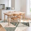 HAOCOO Washable Summer 2 Tatami Nordic and Odor Indoor Triangle Light Brown Carpet, 185x185cm, Rug, Mats, Geometric, Style, Modern, Fluffy, Non-Slip,