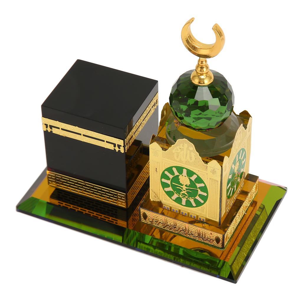 Large Size Clock Tower Ornament Crystal Clock Architecture Miniature Model Collectible Clock