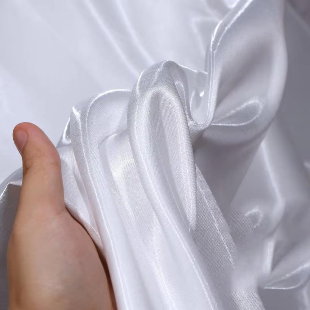 Полиэстер Жидкая Вода Сатин Ткань Утолщенная Натуральная Отражающая Ткань для Одежды Хрустальный Шелковый Сатин Свадебное Платье Декоративная