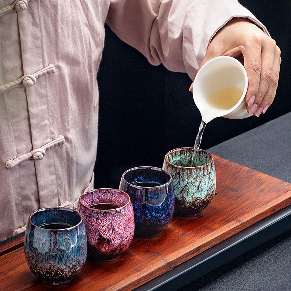 Цветные милые мини-фарфоровые керамические изделия в китайском стиле, столовые принадлежности, чайная чашка, посуда для напитков, чашки кунг-фу