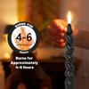 7.3inch Spiral Taper Candles Twisted Halloween Candlesticks Unscented Tapered Candles for Dinner Home Decor Party Wedding, 4 Pcs