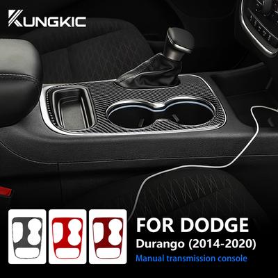 Настоящее Мягкое Углеродное Волокно Для Dodge Durango 2018 Накладка на Панель Переключения Передач Консоль Трансмиссии Наклейка Интерьер