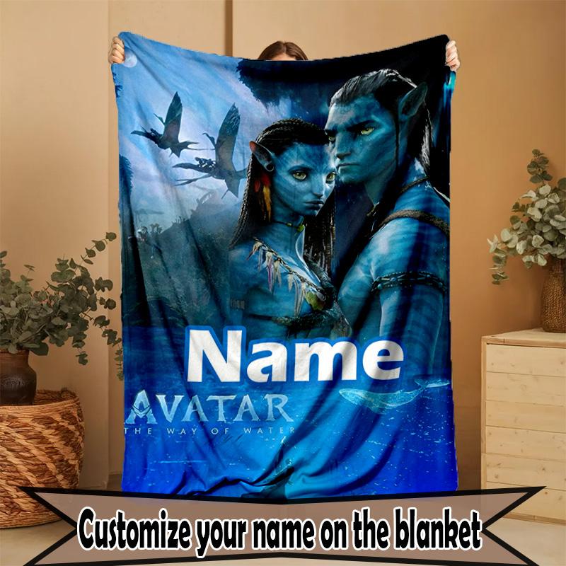 Custom Name Personalized Avatar Print Blanket, Home Decor, Bedroom, Sofa, Camping, Couch, Gifts for Birthday ChristmasEnthusiasts