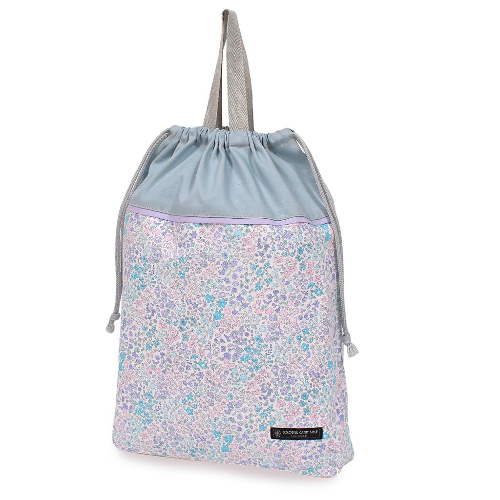 COLORFUL CANDY STYLE Kindergarten Entrance Lesson Shoe Drawstring Gym Clothes Lunch Cup Accessory Apron Floral Cute NT609400 6-piece Set, Bag, Case,