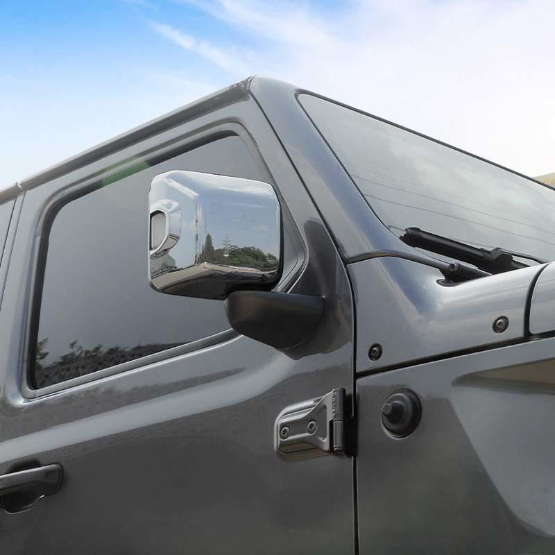 Декоративная рамка зеркала заднего вида автомобиля для Jeep Wrangler JL JT Gladiator 2018 Up (С облегченной версией) Внешние аксессуары для автомобиля, АБС-пластик