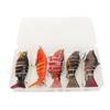 5PCS Multi Jointed Fishing Lures 7 Segments Lifelike Swimbait Hard Fishing Bait with Storage Box