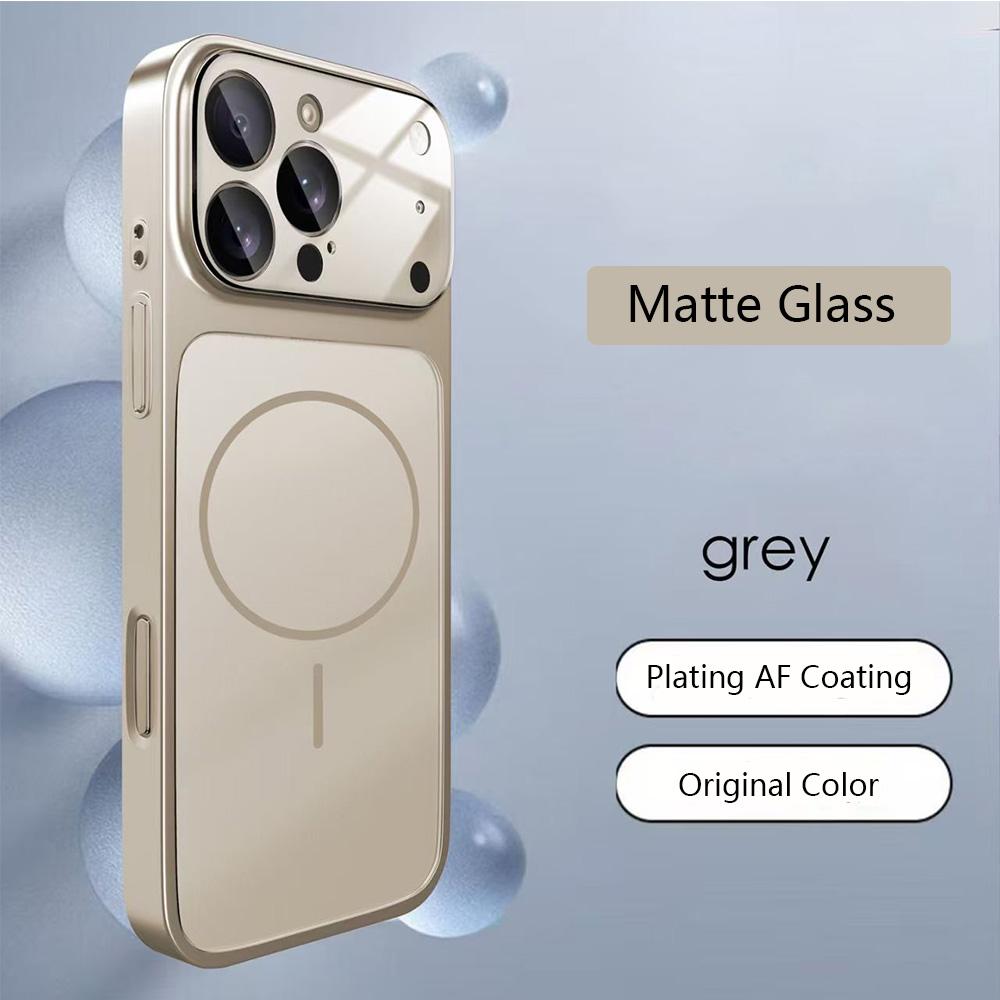 Оригинальный стеклянный матовый чехол-броня Nano Matte с поддержкой Magsafe для беспроводной зарядки для iPhone 17 16 15 14 13 12 11 Pro Max 17 Air Магнитная крышка