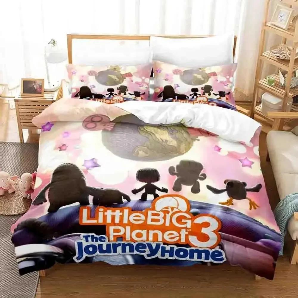 Sackboy Little Big Planet Комплект постельного белья Single Twin Full Queen King Size Комплект постельного белья Aldult Kid Bedroom Пододеяльники Наборы Аниме Кровать