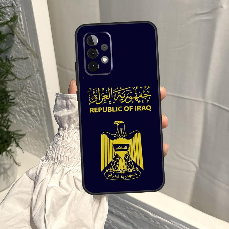 Иракский флаг Ирака Чехол для Samsung Galaxy A52S A06 A16 A26 A36 A56 A55 A35 A15 A53 A32 A33 A13 A14 A34 A54 A17