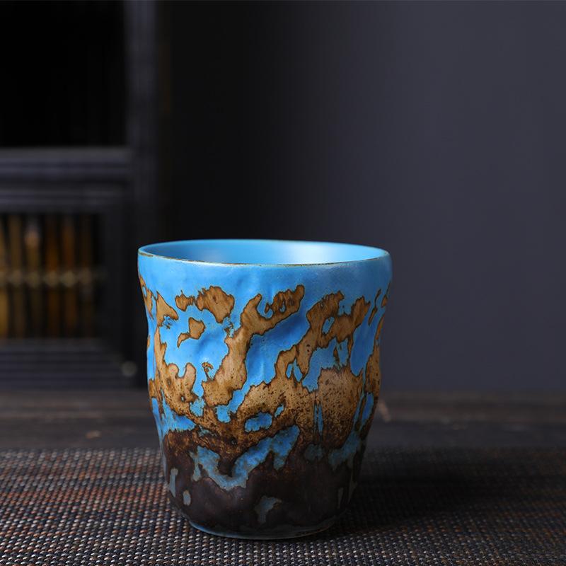 Kiln Cup Retro Teacup Ceramic Personal Cup Coarse Pottery Teacup Creative Ceramic Cup Espresso Cup