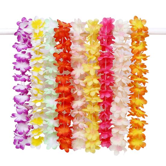 Лейс Массовый Красочный Искусственный Цветочный Ожерелье Лейс Тропическая Тематическая Вечеринка
