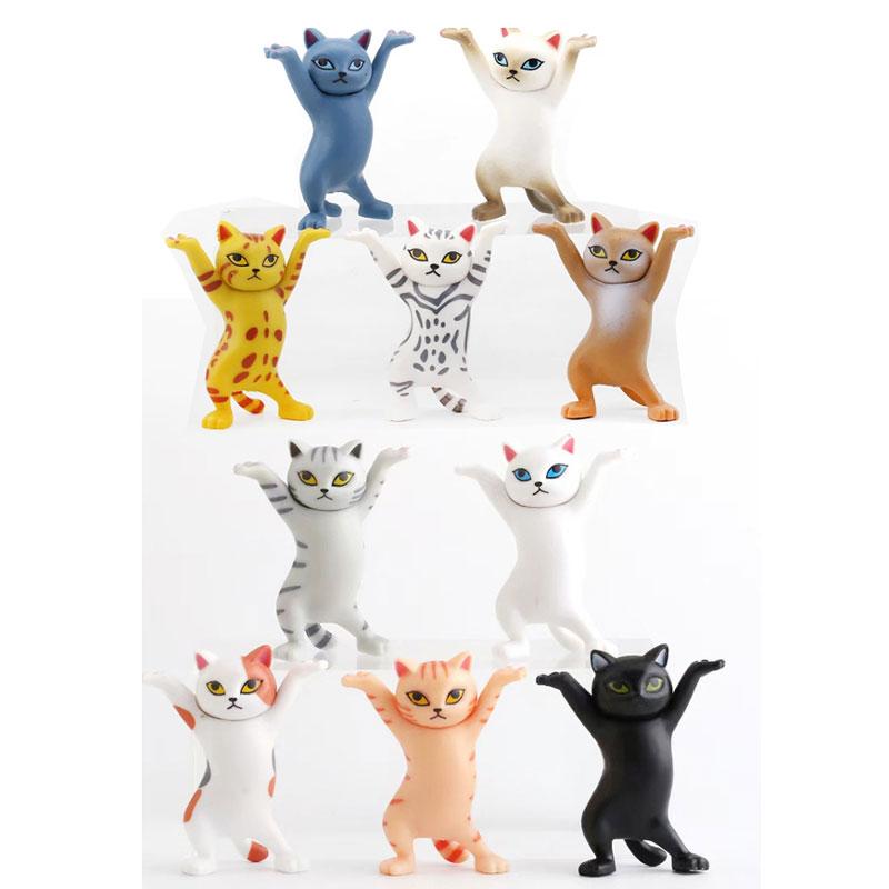 Funny Cat Pen Holder Toy Bracket Home Decor Festival Decoration Charming Kitty Hold Everything Cat Earphone Storage 5pcs Set