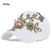 Rhinestone Women's Hat Sun Hat Golden Flowers Diamond-studded Baseball Caps Cowboy Hat Cap
