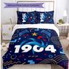 France Football Printed Bedding 3 Piece Set Cozy Breathable Bed Cover Set as Housewarming Holiday Gift