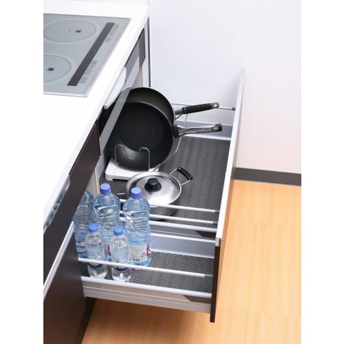 Waizu 35cm Binchotan Charcoal Kitchen Shelf Sheet, Black, 35x180cm, 2mm Thick, Made in Japan, Deodorizing, Antibacterial, Scratch-Resistant, Non-Slip,