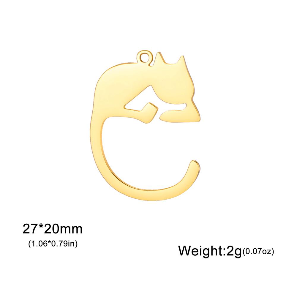 My Shape 5 шт. Прекрасный кулон-кошка Милые кошки с длинным хвостом Котята Животные Шармы из нержавеющей стали для изготовления ожерелий Бижутерии Подарки DIY