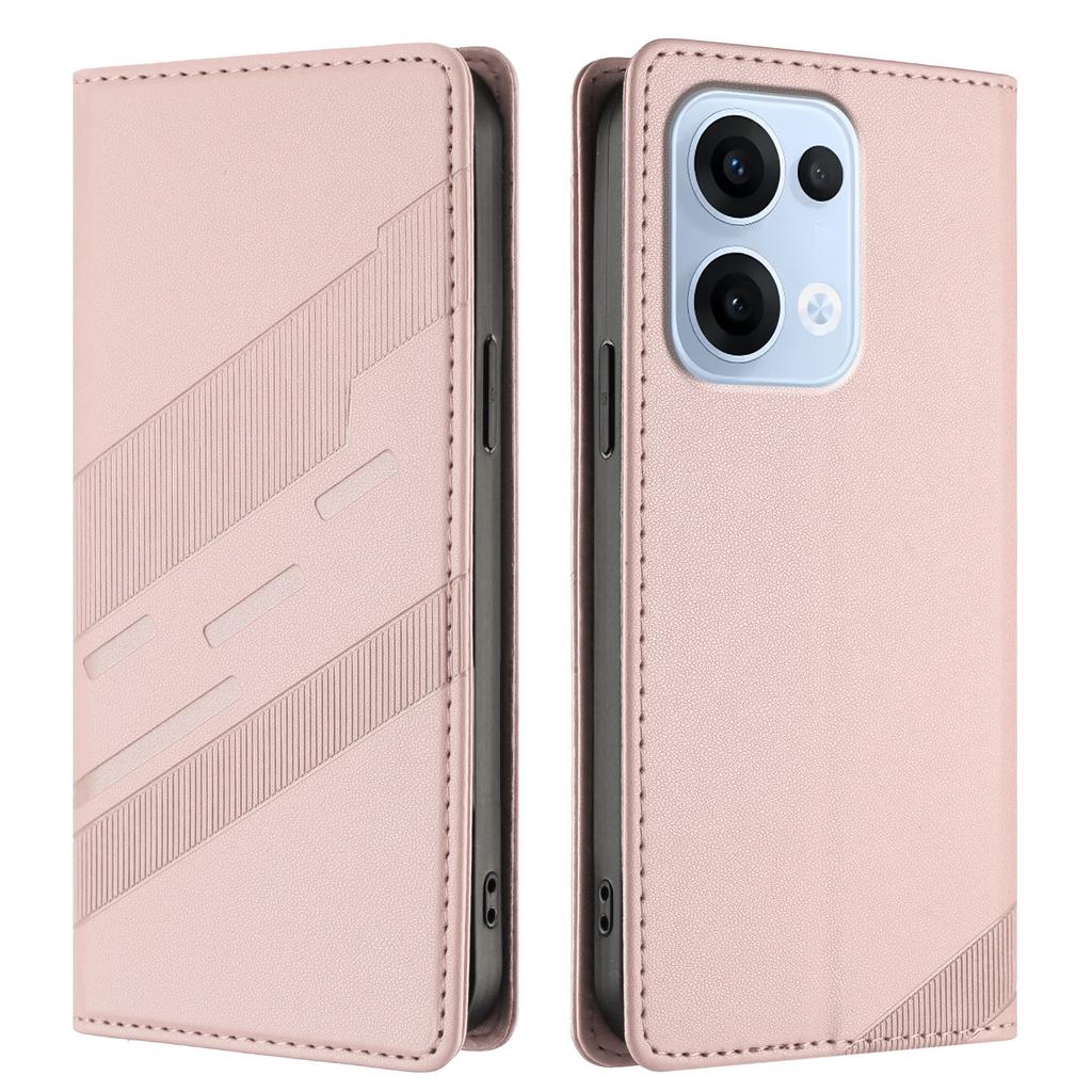 Для Oppo Reno13 5G (Глобальный) Чехлы для телефонов Панк-стиль Тисненый Кошелек Подставка Кожаная обложка