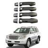 Для Toyota Land Cruiser LC200 FJ200 200 2008 - 2015 Черный Карбон Автомобильные Аксессуары Хромированная Накладка на Дверную Ручку Отделка Стиль Наклейки