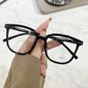Анти-синие плоские очки Женские модные простые очки Необычные оправы для очков Студенческие крутые очки 1962
