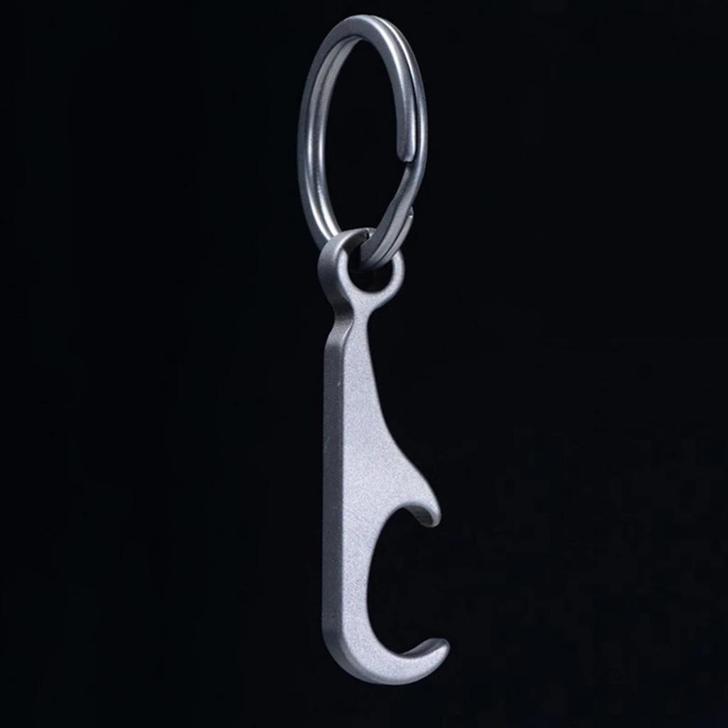 TC4 for Titanium Alloy for Creative Mini Beer Bottle Opener Keychain with for Key Rings Can Opener Portable EDC Gadget