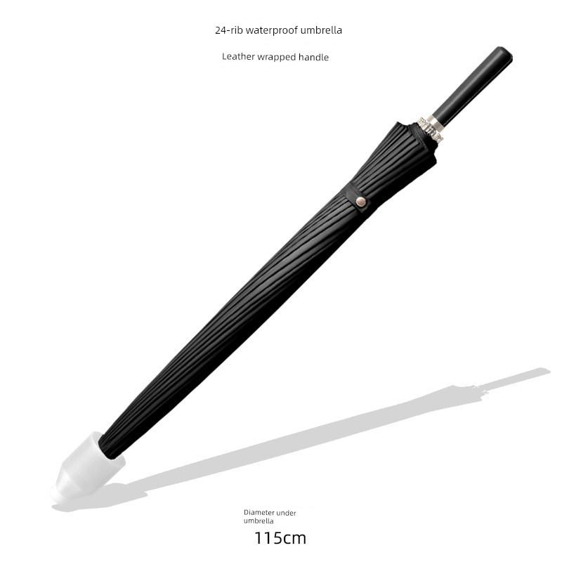 Waterproof Umbrella, Double-Sized Reinforced Long-Handled Umbrella for Men, Wind-Resistant, Extra-Large Straight Umbrella for Three People, Can Be