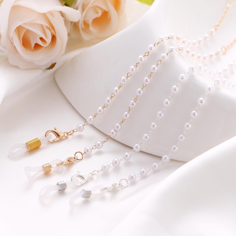 2024 противоскользящая цепочка для очков, аксессуары, ювелирное украшение, ожерелье, элегантная ретро-модная цепочка для солнцезащитных очков, маска, ремешок, жемчужное ожерелье