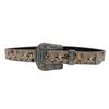 Оригинальный дизайн ремня с принтом музыкальных нот и стразами Y2K Personality Trend Pu Leather Belt