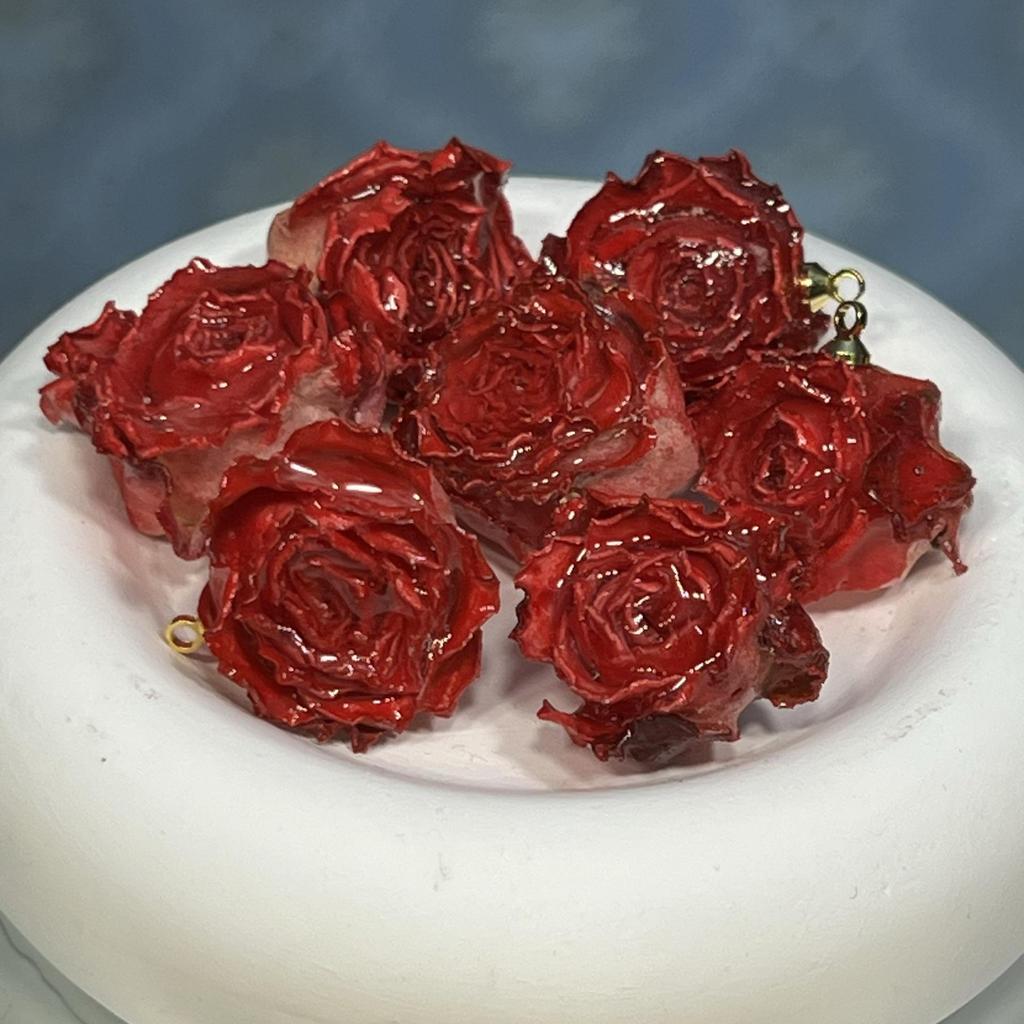 Эпоксидная смола, окрашенная в розовый цвет, головки цветов для самостоятельного изготовления серег и браслетов, настоящие сушеные полуфабрикаты