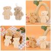 Blush Bear Plush Pendant Keychain Ornament Women Handbag Decoration School Student Backpack Decor Cute Stuffed Pendant