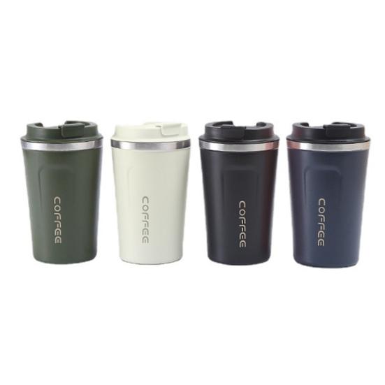 Герметичная кофейная чашка большой емкости 380/500 мл с крышкой, вакуумная термокружка с двойными стенками из нержавеющей стали