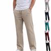 Мужские повседневные брюки прямого кроя с цветным шнурком для улицы