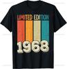 57th Birthday 57 Years Old Man Woman Vintage 1968 T-Shirt Funny Shirt  Custom T-Shirt Unisex Summer Streetwear Tops Camisas