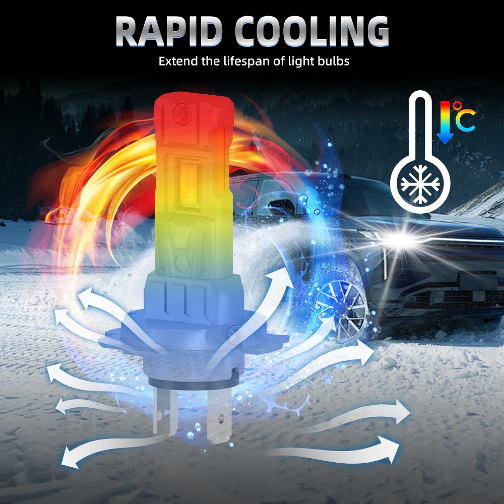 2x Mini H7 LED Headlight Bulb 50000LM Wireless 200W CSP Canbus h7 Car Headlamp Auto Diode Lamp High Low Beam Plug And Play12V