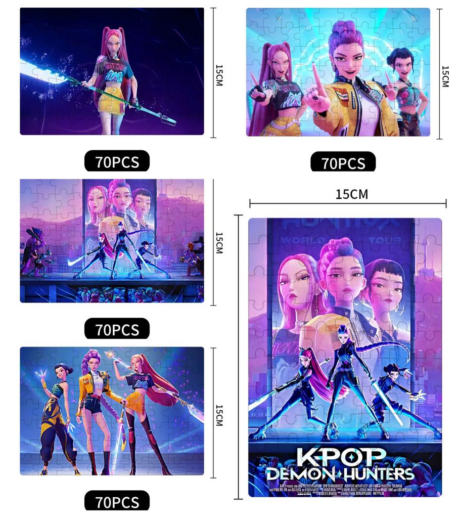 Новый пазл по мотивам K-pop "Охота на ведьм", "Охотники на демонов" Руми, собранная игрушка-пазл, подарок.