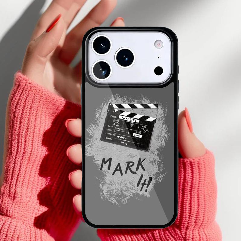 Чехол для телефона Кинохлопушка для iPhone 17 16 15 14 13 Pro Max Задняя крышка для 12 11 Pro Coque