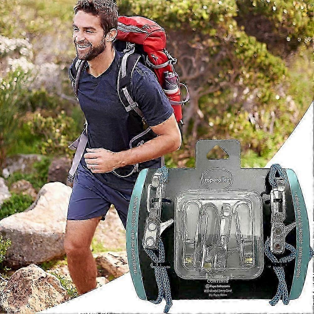2025 Cord Rope Tightening Cinching Tool with Roller-Cam Technology for Hiking Camping Mountaineering