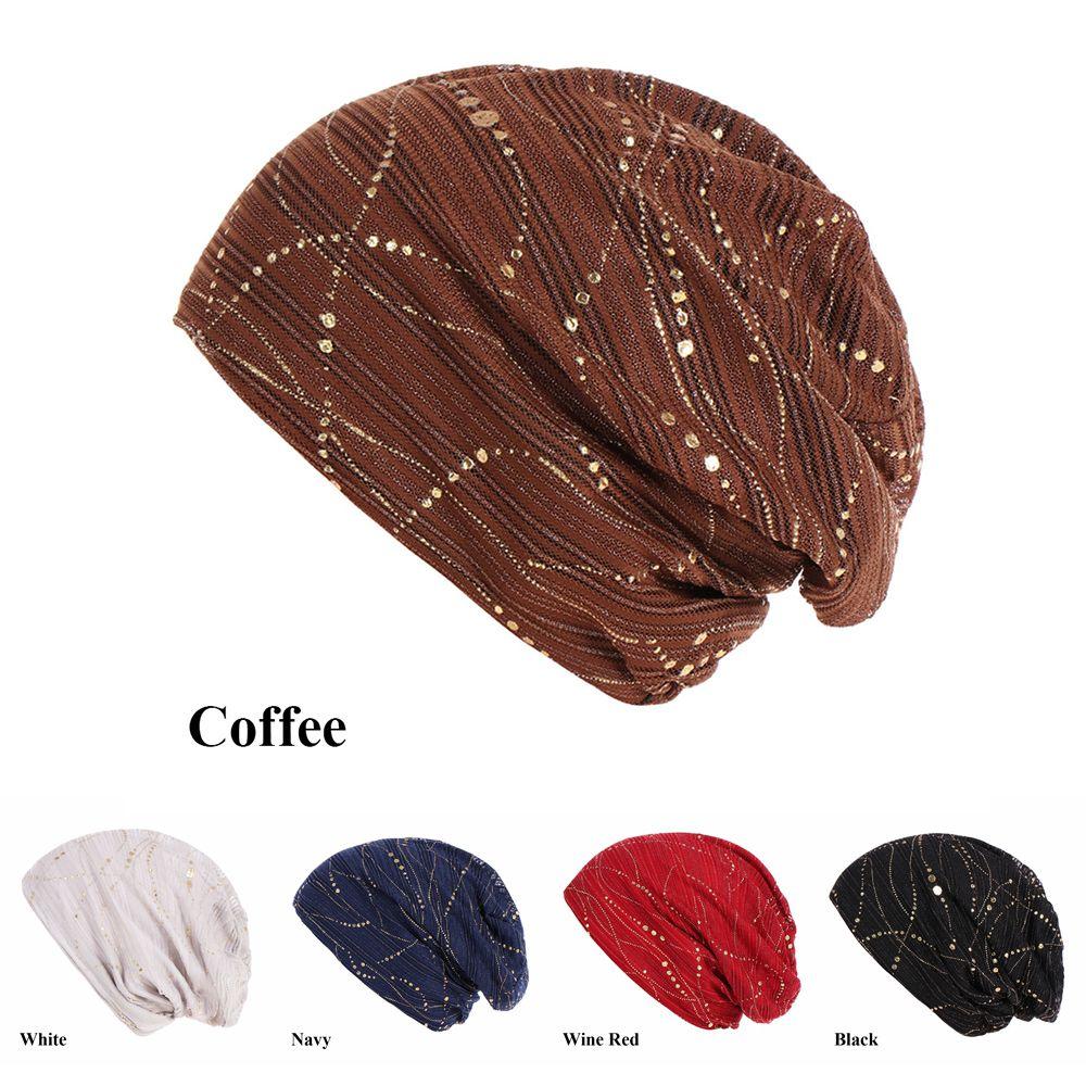 Цветные Эластичные Хиджабы Тюрбаны Мусульманские Шапки от Выпадения Волос при Химиотерапии Шапки-Бини