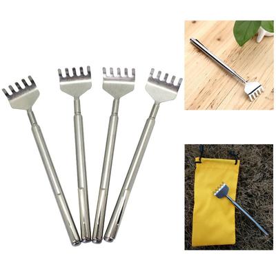 Телескопическая чесалка для спины из нержавеющей стали, инструмент для массажа для облегчения зуда, длина 18-53 см