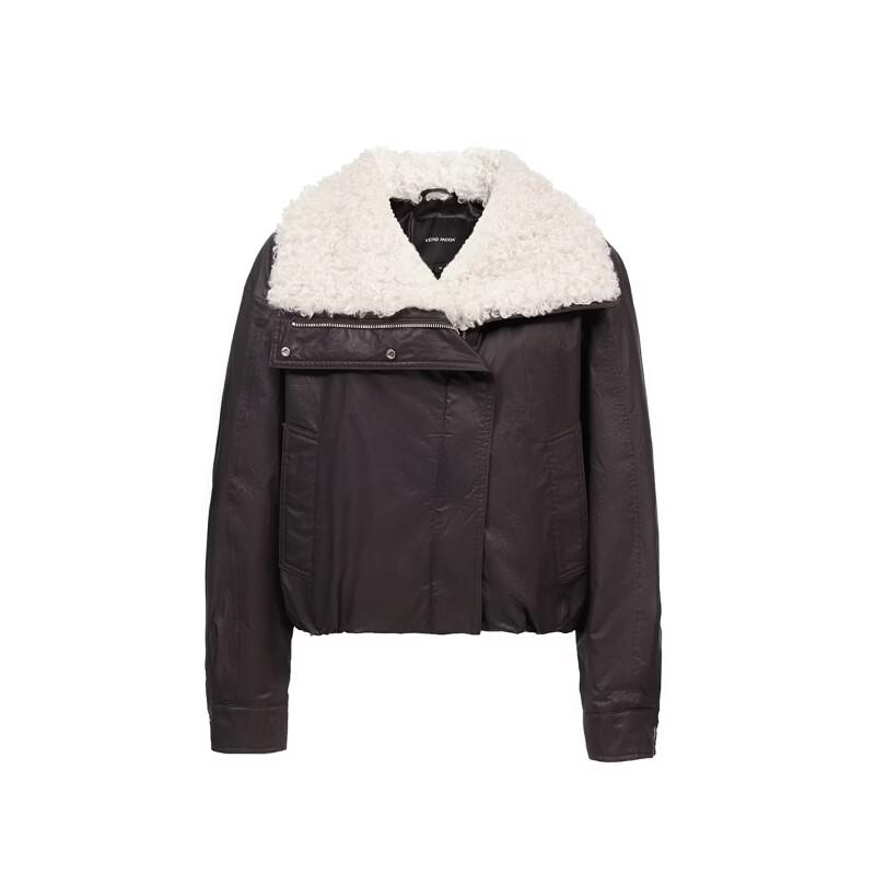 Veromoda Женский короткий пуховик с меховым воротником