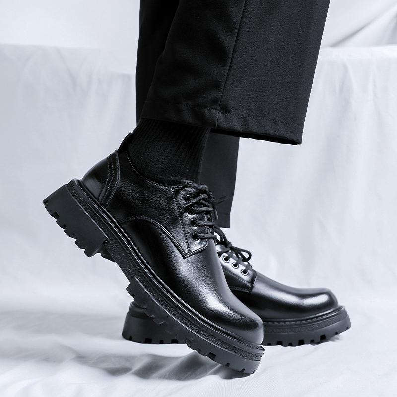 Модные, горячо продаваемые, повседневные, деловые мужские кожаные туфли, модные дерби, дизайн в британском стиле, для вечеринок, черные, коричневые, высококачественные туфли
