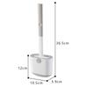 Toilet Brush Bundle Wall Mounted Toilet Brush with Drain Holder Bpa-free Silicone Flat Head Flexible Soft Bristles Cleaning Brush