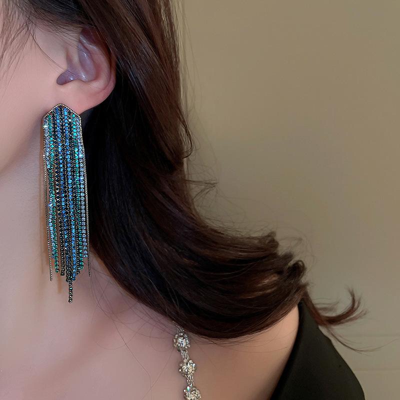 Женские серьги GemChic, длинные серьги с кисточками, серьги-гвоздики с иглами, индивидуальные серьги на день рождения, Рождество, ювелирные изделия, подарок