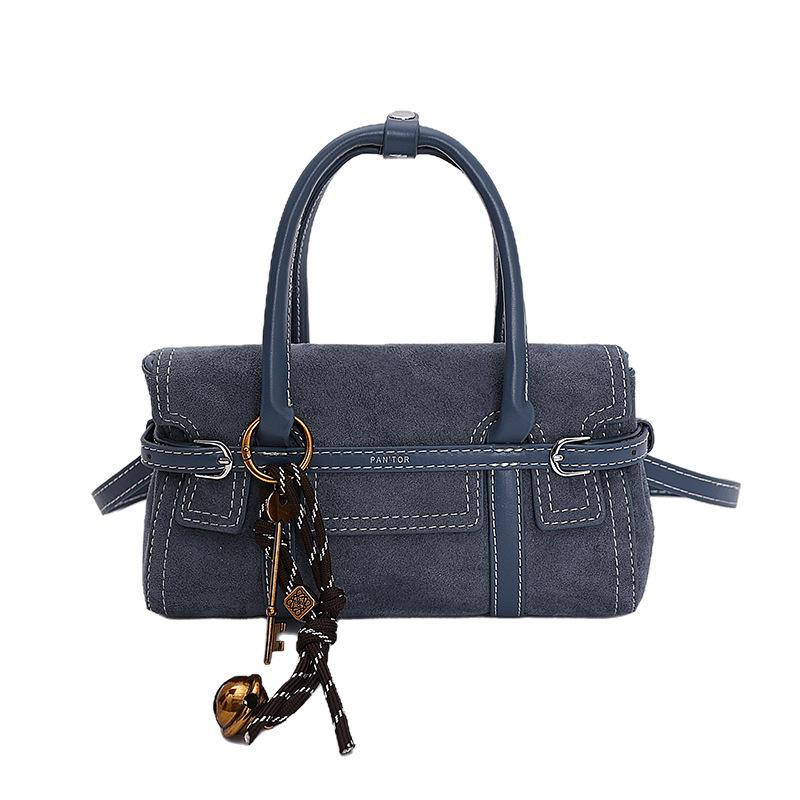 Ретро замшевая маленькая сумка женская 2025 новая модная универсальная сумка-мессенджер изысканная супер огонь портативная маленькая квадратная сумка